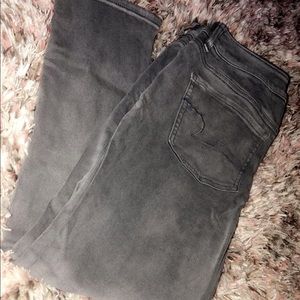 Women’s American Eagle Gray Jegging Crop SZ 8